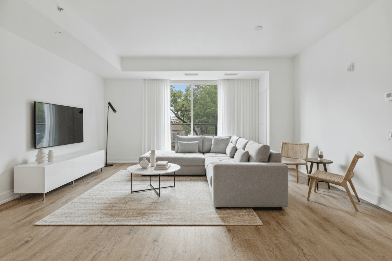 Ambiente amueblado con rediseño de IA